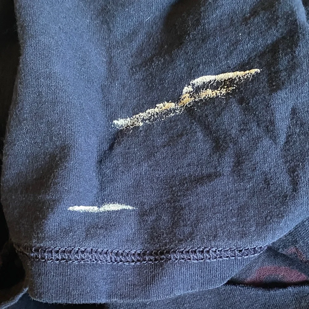 Coca Cola Navy Graphic “Always Atlanta” Fringe Hem XL Tee - Picture 8 of 8